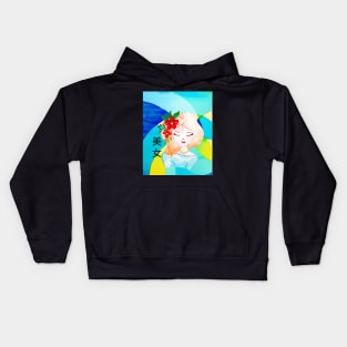 Abstract background, image of a woman Kids Hoodie